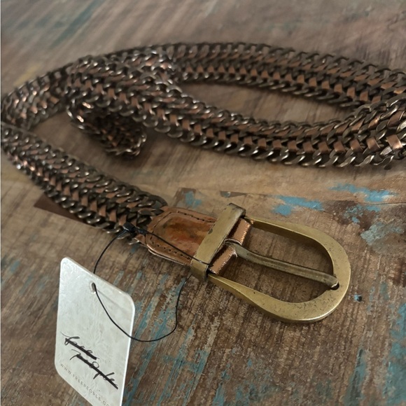 Free People Friday I’m In Love Metal Chain Belt NWT
